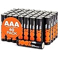 100PP AAA batteries 40 pack Alkaline batteries disposable Triple Aaa batteries Triple A Battery 1.5 Volt 10 year shelflife for toys fairy Lights etc batteries Amazon exclusive 1.5v