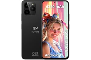 MP MYPHONE Smartphone élégant myPhone N23 Fin et Ultra Fin 50 Mpx très Bon Appareil Photo avec Prise en Charge AI 5000 mAh Batterie HD+ sûre avec Android 13