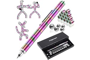Waksox Fidget Pen Magnetic Pen - Christmas Stocking Fillers, Birthday Secret Santa Gift for Teenager Boys Girls 8-15, Anxiety Relief Toy Cool Gadgets Fidget Toy (Multicolor)