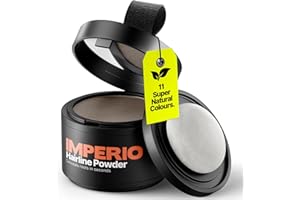 IMPERIO Root Touch Up Powder - Hairline Powder for Women and Men, Waterproof Root Touch Up to Cover Roots - Super natural Colours - 4g (Medium Brown)