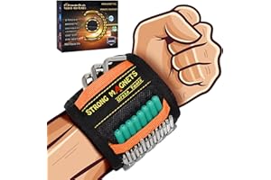 Grsta Magnetic Wristband, Best Gifts for Dad, Men, Carpenter, Gadgets for Men Gifts, DIY Gifts Tool Belt, Personalised Gifts, Magnetic Wristband for Holding Nails Screws Drill, Gifts for Him