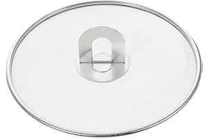 Luxshiny Couvercle Anti Projection En Acier Inoxydable 21Cm Grille Anti ÉClaboussure Pour Cuisine Protection ÉCran Anti-Graisse IdéAl Pour Friture Et Cuisson