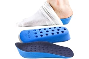 Ailaka Height Increase Einlegesohlen (Kann in Socken getragen werden), Arch Support Half Inserts Stoßdämpfer Heel Lifts Kissenpolster für Männer und Frauen