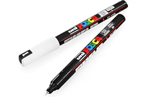 Posca Uni PC-1MR Art Markery do malowania - 0,7 mm - czarno-białe - opakowanie 2 szt