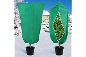 Diealles Shine Telo per Piante Inverno Antigelo, 2 Pezzi 180 x 120 CM 80 g/m² Copertura Piante Inverno, Resistente agli Strappi Protezione Piante Inverno, Telo Protezione Piante Inverno con Cerniera