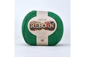HELLO YARN Reborn Recycled Cotton - Kelly Green - 200g DK Crochet/Knitting Yarn