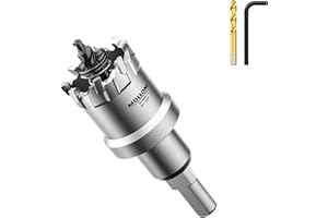 Mollom (30mm | 1-3/16'') Lochsäge T.C.T Schwerlast-Hartmetall-bestückt mit 2 Führungsbohrern für Edelstahl, Baustahl, Eisen, Kupfer, Messing, Kunststoff