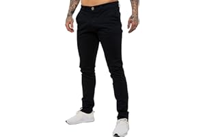 989ZÉ ENZO Pantalon Chino Jeans Stretch Coupe Ajustée Coton Homme avec Poches