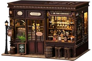 GERBALA Kit Book Nook DIY per Adulti, Kit Casa Miniatura con Luce LED, Modellismo 3D Creativo per Decorare Librerie, Idea Regalo Creativa per Adulti e Adolescenti a Partire dai 14 Anni