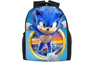 PADIEOE Sonic 3D Printed Children's School Backpack Sonic Travel Lightweight Backpack Book Bags Kids Boys Girls School Bag
