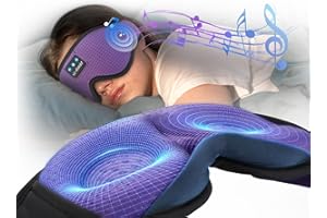 LC-dolida Bluetooth Sleep Mask Headphones,Upgraded Eye Mask with Bluetooth Headphones Eye Mask for Sleeping Ultra-Thin Speakers,Sleep Mask Blackout for Travel/Nap/Yoga/Meditation/Relaxation