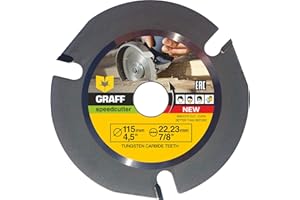 GRAFF SPEEDCUTTER Holz Sägeblatt 115 mm - Trennscheibe Holz - Kreissägeblatt zum Schnitzen, Schneiden, Formen