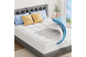 ABENE Matratzen Topper 180x200cm H3 Gel Memory Schaum Topper mit Waschbar Bambusfaser Bezug, 7cm Höhe Matratzentopper für Boxspringbett Komfortschaum Atmungsaktiv Druckverteilung（180cmx200cm, Weiß）