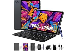 ‎TABWEE TABWEE Tablet mit Tastatur und Stift - 18GB RAM+128GB ROM (2TB TF), Android 15 Tablet 10 Zoll, 6000mAh, 5MP+2MP, Gemini AI, 5G WiFi, GPS, Face ID (4 Jahre Garantie)