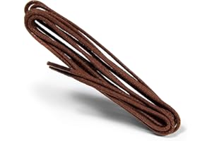 Kaps Lacets Cirés Ronds, Lacets Fins 2mm 100% Coton de Qualité pour Chaussures Décontractées et d'Occasion, Fabriqués en Europe, 1 Paire, Plusieurs Longeurs et Couleurs Disponibles