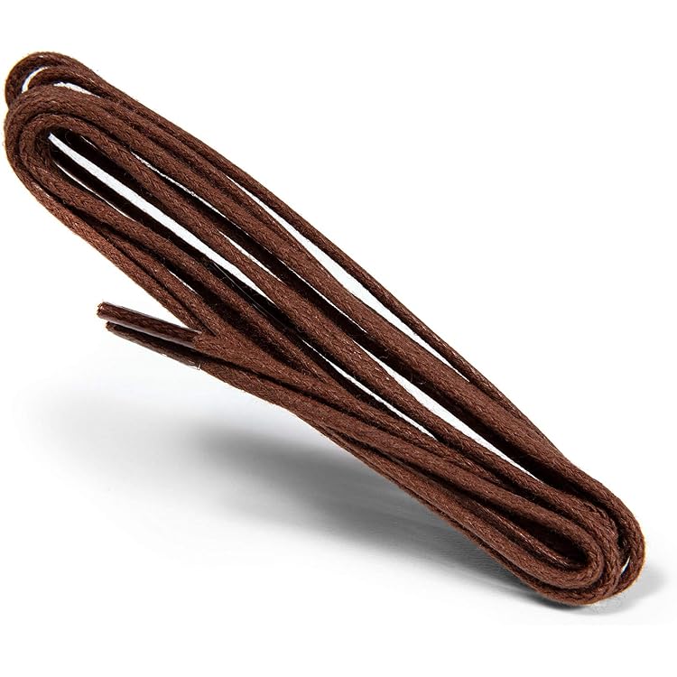 BLACK Thin Elegant Round Waxed Shoelaces Diameter 2 mm | Waxed
