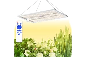 BEAUTIEBEAM Lampada per piante a spettro completo,540 LED Lampada di crescita professionale,Timer 4/8/12 ore,10 livelli di luminosità,3 modi di luce,Remoto intelligente,ideale per tutte le fasi di crescita