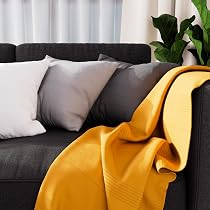 Plaid jeté de lit ou fauteuil raye en coton Eden | La Redoute