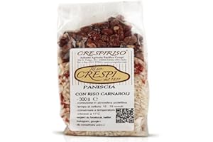 Crespiriso - Risotto Pronto Paniscia Novarese 300g - Autentico Gusto Tradizionale con Riso Carnaroli, Fagioli e Salsiccia