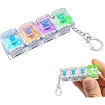 Porte-clés clavier anti-stress, silencieux et cliquable, coloré, à