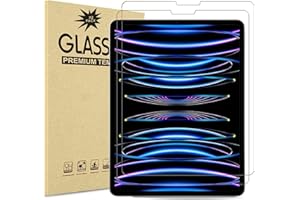 TECHDEALSUK 2 Pack Screen Protector for iPad Pro 12.9 2022 2021 2020 2018 Tempered Glass 6th/5th/4th/3rd Generation