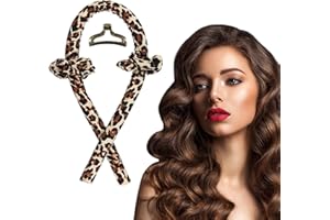 ‎PHANTASY 【Phantasy】Heatless Curls Band mit Haarnadel,Lockenwickler über Nacht DIY Haare Locken Ohne Hitze Frisurenset,für langes mittleres Haar(Leopard Print)