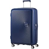 American Tourister Soundbox Trolley Large 77 cm | Midnight Navy Blue, Expandable Hardcase, 77H x 51.5W x 29.5D cm, 97/110L, 4