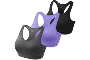 HBselect Sport BH Bustier Damen Bralette Nathloser mit Polstern Sportbekleidung ohne Bügel atmungsaktiv Joggen Yoga Jumping Fitness