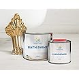 Bath Paint Cast Iron Bath Sink Shower Tiles Resurfacing Enamel White Water Resistant 2K Paint 500ml