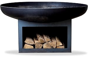 SOUK ONE Brasero Palma 60 cm, brasero de jardin avec protection contre les étincelles pour terrasse et balcon