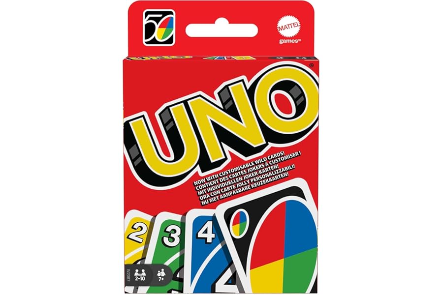 Mattel Games - UNO Playing Cards, Suitable for Children and the Whole Family with Special Cards, Toy for Children 7+ Years, W2087