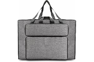 SJTJSPX Cartellina da disegno A2, impermeabile, A3, multifunzione, con maniglie, per pittura, per bambini, per artisti, facile da riporre, grigio., A3