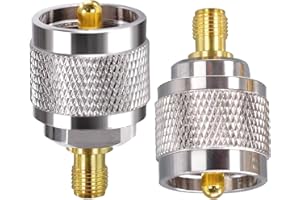 TUOLNK 2 conectores coaxiales SMA a PL259 UHF, SMA hembra a SO239 PL259 macho adaptador coaxial para radio CB, antena, cable coaxial