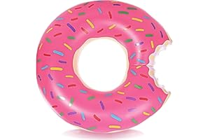 AQUADELOS Donut Piscina O Flotador Donut. Diseño Hinchable Y Resistente Ofrece Diversión para Adultos En La Playa O La Piscina Disfruta del Verano con Este Flotador Donut Grande.