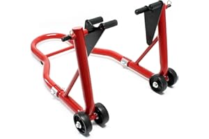 Wiltec Bloque roue de moto pour pneu avant – capacité 450 kg – en Acier – pour Ø 210-285 mm – Largeur 60-160 mm – Béquille Support repose-moto lève-moto de Montage Atelier Stockage