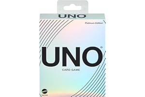 Mattel Games UNO Platinum Edition gra karciana na wieczory filmowe i rodzinne, wieczory z grami, kemping i imprezy, karty kolekcjonerskie premium, HPY61