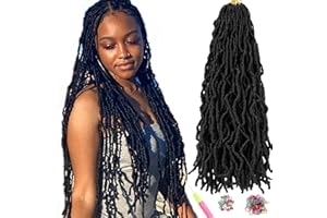 New Faux Locs Crochet Hair 24 Inch ShowJarlly 7 Packs Faux Locs Crochet Trecce Capelli Pre-lopped Goddess Locs Dreadlocs Capelli sintetici Estendere Soft Locs Intrecciare i capelli