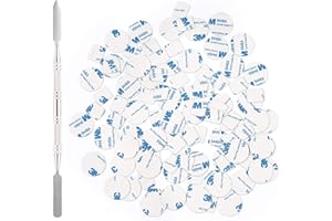 ‎ALLWON Allwon 100 Stück Metallaufkleber für Magnetpalette Leere Lidschatten-Make-up-Palette + Depot-Spatel (50 Stück rund + 50 Stück quadratisch)