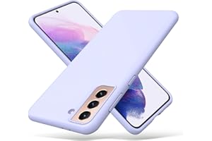 ULAK Płynne silikonowe etui do telefonu Galaxy S21, 3-warstwowe, odporne na wstrząsy, hybrydowa ochrona przed upadkiem, gumowa osłona ochronna na telefon komórkowy, kompatybilna z Samsung Galaxy S21 5G 6,2", fioletowe