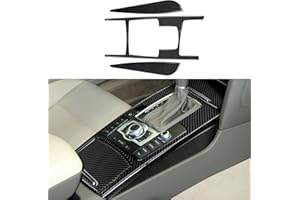 OYDDL 3pcs Car Sticker Central Control Panel Trim Cover Carbon Fibre Decals Compatible with Audi A6 4F C6 S6 2005 2006 2007 2008 2009 2010 2011 Accessories