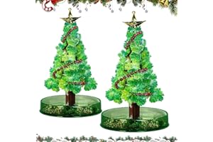 SHOWHEEL 2 Stück Mini-Weihnachtsbaum,Magischer Papier-Baum,Magischer Weihnachtsbaum,DIY Kristall-Züchtungs-Set,Adventskalender FüllungKinder,Weihnachten Geschenk fürKinder