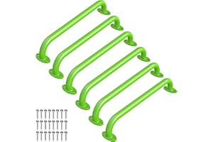 Dolibest Handtag svart, 43 cm klätterhandtag för barn, 6 st funktionshindrade seniorer, säkerhetshandtag, lektorn, klätterstä