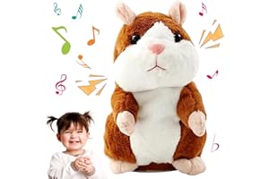 JOKILY Criceto parlante, criceto, giocattolo di peluche per bambini, parlato e ripetuto, giocattolo di peluche per criceti, adatto per bambini e animali di peluche