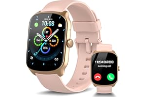 STECEI Montre Connectée Femme Homme avec Appel Bluetooth, 1.95"HD Ecran Incurvé Smartwatch Podometre/Sommeil/Cardiofrequencemetr, Montre Sport avec 110+ Modes Sportifs, Montre Intelligente Étanche IP68 Rose