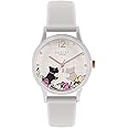 RADLEY Say It with Flowers Ladies Grey Silicone Strap Floral Kissing Dogs Watch RY2986