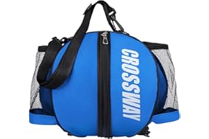Utapossin Sac de Basket, Sac à Bandoulière de Basket-Ball Portable Sac avec Poche Pratique Sac de Rangement pour Basket-Ball Volleyball Accessoires de Sport (Bleu)