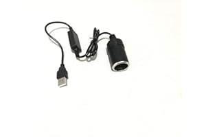 Dongge 5V USB plug to 12V car lighter socket 60cm adapter cable USB Port Power Converter usb to cigarette lighter Suitable for driving recorder GPS electronic dog Power supply