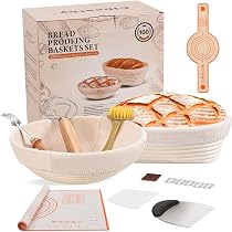 Set Mit 3 Gärkörben Aus Rattan – Oval, 25,4 Cm, Für Sauerteig & Brot