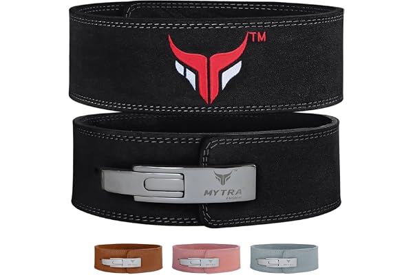 Mytra Fusion ceinture musculation 100% Cuir Véritable ceinture leste musculation Blanc Levier, ceinture de musculation Powerlifting ceinture musculation homme and femme