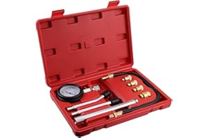 KNPWER SHEENO 9 PCS Moteurs Testeur de Compression,Coffret de Compressiomètre,Automotive Coffret testeur de Compression,Testeur de Compression pour Moteur Essence